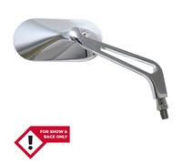 HIGHSIDER smart Specchietto Manubrio Cromato Ovale (Coppia)
