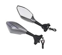 Retrovisore laterale 1 Paio Di Specchietti Retrovisori Per Indicatori Direzione Per Moto In Carbonio Da 6 Mm Per Honda CBF 1000 2006 2007 2008 2009 2010(Black)