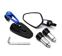 Retrovisore laterale 1 Set 7/8 "22mm Universale Moto Alluminio Vista Posteriore Manubrio End Side Specchi Retrovisori Street Sport Bike(Blue)