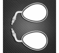 Retrovisore laterale Per Indian Roadmaster Classic 2017-2018 Per Chief Dark Horse 2016-2019 2017 2018 10mm Moto Universale Vista Posteriore Specchietto Laterale(Chrome)