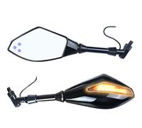 Retrovisore laterale Specchietti Retrovisori Moto Ambra Blu Indicatori Di Direzione Anteriori E Posteriori 8MM 10MM Accessori Laterali Da Corsa