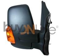 RETROVISORE MANUALE SINISTRO BRACCIO CORTO NERO CON FANALINO INTEGRATO ARANCIO F