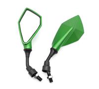 Retrovisore Moto Set 2 Specchietti Retrovisori Per Da 10 Mm, Grandangolari, Regolabili, Universali, Per Manubrio, Laterali, Flessibili(Green)
