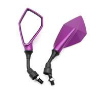 Retrovisore Moto Set 2 Specchietti Retrovisori Per Da 10 Mm, Grandangolari, Regolabili, Universali, Per Manubrio, Laterali, Flessibili(Purple)