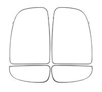 Retrovisore Riscaldato Piastra Per Fiat Ducato 2006-2023 Specchietto Retrovisore Sinistro Destro Riscaldato Lato Conducente Passeggero Superiore Inferiore(Upper and Lower pair)