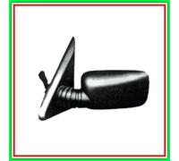 Retrovisore Sinistro A Leva-Nero-Convesso-Cromato Fiat Panda-(Anno 1986-2003)