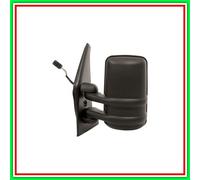 Retrovisore Sinistro Elettrico-Nero-Termico-Convesso-Cromato-Braccio Corto Renau