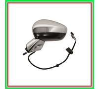 Retrovisore Sinistro Elettrico-Termico-Fanale-Chiudibile-Base Cromata-Calotta Cr