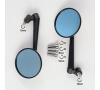 Retrovisori Coppia Specchietti Scooter Specchi Moto Custom Nero DX+SX