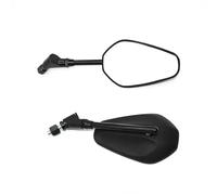 Retrovisori laterali Coppia Specchietti Retrovisori Laterali Universali Per Moto Neri 8 Mm E 10 Mm Anti-caduta Pieghevoli Ovali