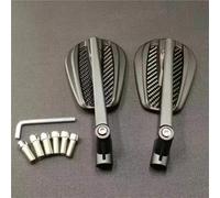 Retrovisori laterali Coppia Specchietti Retrovisori Laterali Universali Per Moto Neri 8 Mm E 10 Mm Anti-caduta Pieghevoli Ovali