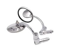 Retrovisori Laterali Specchietti Retrovisori Cromati Per Moto Scooter Fuoristrada 78" 22 Mm - Per Manubrio