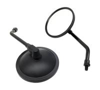 Retrovisori Laterali Specchietti Retrovisori Universali Cromati Per Moto E Scooter Filettatura Da 10 Mm Rotondi Ovali Convessi Per Personalizzate(MS-1047-BK)