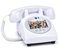RetroVox Libro degli ospiti con video e audio, per matrimonio, telefono, libro degli ospiti, creativo, facile da usare, divertente, per fidanzamenti, anniversari, baby shower, lauree, colore bianco C