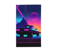 Retrowave - Bandiera decorativa leggera per interni ed esterni, per patio, prato, giardino