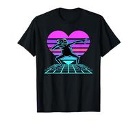 Retrowave Cuore Rana Che Fa Il Dab Rane Maglietta