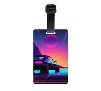 Retrowave - Etichette per bagagli per valigie, resistenti, etichette identificative per borse per riconoscere facilmente le borse, essenziali da viaggio