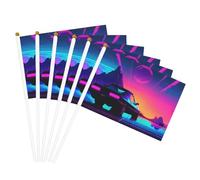 Retrowave immagini Stampa Convenienza Bandiera Palmare Versatile Bandiere Pole Feste Parate Decorazioni Vacanze