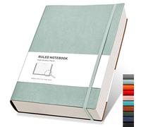 RETTACY - Quaderno A4 a righe - Spesso diario con 320 pagine numerate, 1 tasca posteriore e morbida copertina di alta qualità per donne e uomini in ufficio o a scuola, 21,5 x 27,9 cm