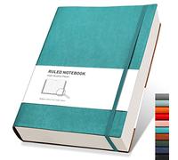 RETTACY Taccuino A4 a righe - Diario spesso con 320 pagine numerate, 1 tasca posteriore e copertina morbida di alta qualità per donne e uomini in ufficio o a scuola, 21,5 x 27,9 cm