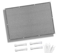 Rettangle Sun Shade Sail 3,4 x 9 m with Right Angle Wind Protection Light Grey Canopy Sail for Outdoor Garden Patio Party