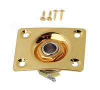 Rettangolare 1/4" (6,35 mm) Filettato Chitarra Elettrica Basso Parti di Ricambio Ingresso Uscita Chitarra Piastra Presa Pickup Chitar