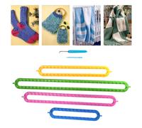 Rettangolare 4 Pezzi Telai per Maglieria Uncinetto e Aghi Strumenti di Cucito