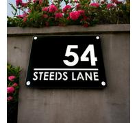 Rettangolare Casa Numero E Strada Nome Segni - Personalizzato Taglie E Colori