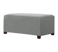 Rettangolare Copri Pouf, Elasticizzato Fodera per Pouf in Tessuto Jacquard Copertura Dell'Ottomano Morbido Elastico Fodera per Pouf Lavabile Copri Poggiapiedi per Soggiorno