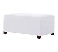 Rettangolare Copri Pouf, Elasticizzato Fodera per Pouf in Tessuto Jacquard Copertura Dell'Ottomano Morbido Elastico Fodera per Pouf Lavabile Copri Poggiapiedi per Soggiorno