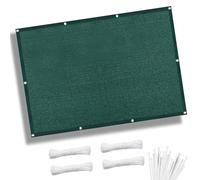 Rettangolare Sun Shade Sail 2,6 x 7,5 m Breathable Right Angle Wind Protection for Greenhouse Garden Pergola Dark Green