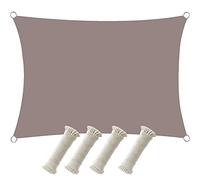 Rettangolare Sun Shade Sail Waterproof Canvas Awning for Garden 2X5m Beige Includes Free Rope