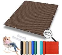 Rettangolare Telo Ombreggiante 120 x 240 cm, Protezione Uv, Permeabile All'Aria e All'Acqua, Rete Telo Ombra, Rete Ombreggiante per Esterno Terrazzo Balcone Giardino, Marrone