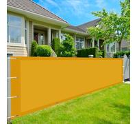 Rettangolare Tenda a Vela 100 x 280 cm Protezione Raggi UV Impermeabile Tenda a Vela con Occhielli e Corda per Esterno Giardino Terrazza Colore, Oro