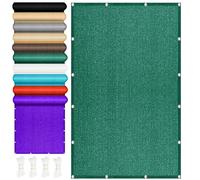Rettangolare Vela Ombreggiante 460 x 500 cm, Traspirante, Permeabile, Protezione Solare, Rete Ombreggiante, Tenda da Sole per Esterno, Giardino, Terrazzo, Balcone, Verde Scuro