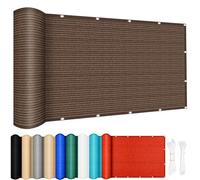 Rettangolare Vela Ombreggiante 80 x 420 cm, Traspirante, Permeabile, Protezione Solare, Tenda a Vela Rettangolare per Giardino, Terrazzo, Balcone, Patio, Marrone