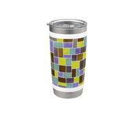 Rettangoli geometrici colorati 6 Bicchiere termico in acciaio inox doppia parete
