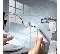 Rettangolo Adesivi per Piastrelle da Cucina, Hiser 3D Marmo Stampa Mosaico Impermeabile Adesivo da Parete Formato Autoadesivo Decorativo per Bagno Decorazioni, 30x15cm (Blu,4Pezzi)
