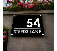 Rettangolo Casa Numero & Strada Nome Segni / Placche, Personalizzato Colori E