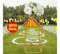 Rettangolo del supporto del fiore del metallo dell'oro 10Pcs per la decorazione dello sfondo della festa di compleanno di nozze