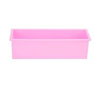 Rettangolo di sapone in silicone fai da te grande capacità di grande capacità 1200 ml Bakeware non stick riutilizzabile per sapone fatto a mano che produce a mano 26 cm (Rosa)