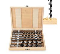 Rettificate HSS, set di punte a coclea in acciaio al carbonio punta trapano artificiale con scatola di legno per la lavorazione del legno punta trapano multiuso