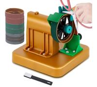 Rettificatrice per forbici per capelli, smerigliatrice a forbice professionale per parrucchiere con 12 anelli di sabbia, strumento di sbavatura per cesoia piatta, cesoia per sfoltire, forbici da sarto