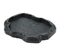 Rettile Ciotola, Ciotole per Tartaruga di Terra, Resina Roccia Rettile Cibo e Acqua Ciotola per Alimenti per Animali Domestici Rettile Terrario Decor per Tartaruga Lucertola Geco (M)