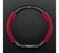RETTYAT Auto Coprivolante per Alfa Romeo Junior 2024 2025, Copri Volante Antiscivolo Traspirante Copristerzo Durevole Protezione Custodia Volante Pelle Copertura Volante Coprivolanti,D