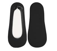 RETUOLWAG 1 paio di calzini da donna in rete non mostrano nessuno slip taglio basso invisibile nascosto con appartamenti pompe barca fodera donna no show calzini, Nero , Taglia unica