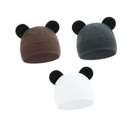 RETUOLWAG 3pcs Baby Bonnet Caps Crochet Knit Ear Pattern Caldo Cotone Cappello per Neonati 0-3M Inverno Traspirante Neonato Caps, Set I, Taglia unica