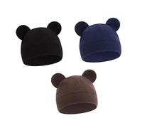 RETUOLWAG 3pcs Baby Bonnet Caps Crochet Knit Ear Pattern Caldo Cotone Cappello per Neonati 0-3M Inverno Traspirante Neonato Caps, Set C., Taglia unica