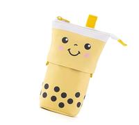 RETUOLWAG Astuccio telescopico per penne estensibili, con cerniera, portapenne da scrivania in piedi, per bambini, studenti, scuola, casa, portapenne multifunzione, Giallo