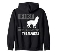 Return Me To Alpacas Llama Amante degli Animali Alpaca Llama Proprietario Felpa con Cappuccio